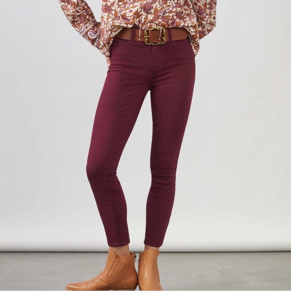 Skinny jeans Paige burgundy wine red size 30